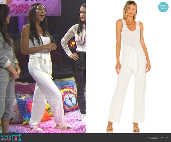 Molly Jumpsuit by Saylor x REVOLVE worn by Tayshia Adams on The Bachelorette