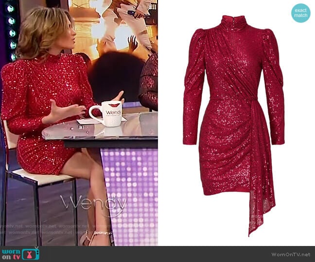 Bianca Sequin Dress by Saylor worn by Elizabeth Wagmeister on The Wendy Williams Show