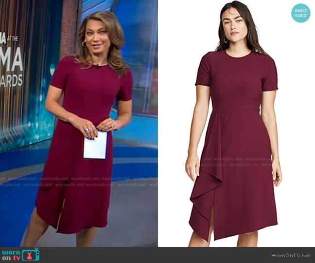 Gayle Dress by Shoshanna worn by Ginger Zee on Good Morning America