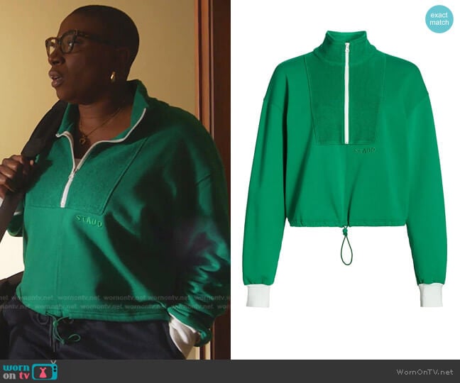 Zip-Up Sweatshirt by Staud worn by Henrietta Wilson (Aisha Hinds) on 9-1-1