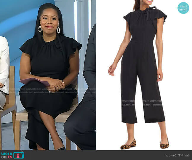Sybil Flutter Sleeve Jumpsuit by Gal Meets Glam Collection worn by Sheinelle Jones on Today