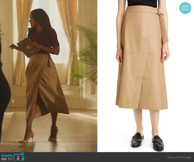 Wrap A-Line Skirt by Ted Baker worn by Leah Franklin-Dupont (Nadine Ellis) on Our Kind of People