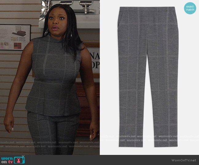 Treeca Pull Pants by Theory worn by Jill (Naturi Naughton) on Queens