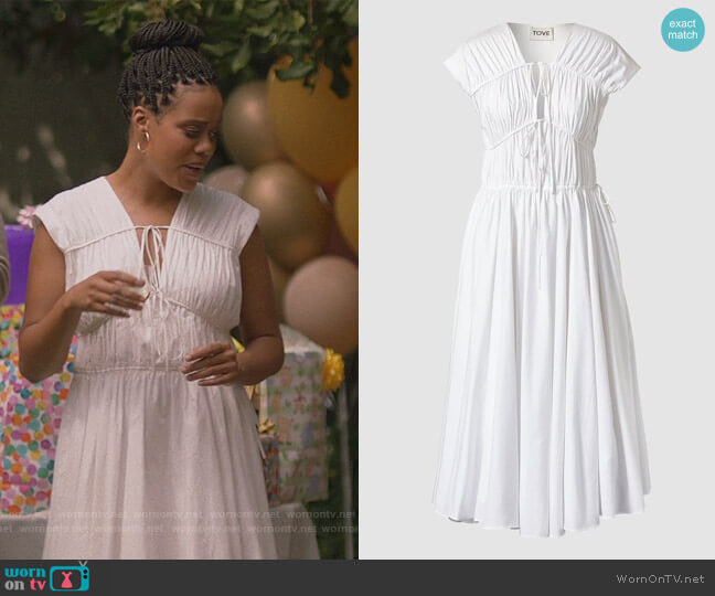 Ceres Organic Cotton Midi Dress by Tove worn by Condola (Christina Elmore) on Insecure