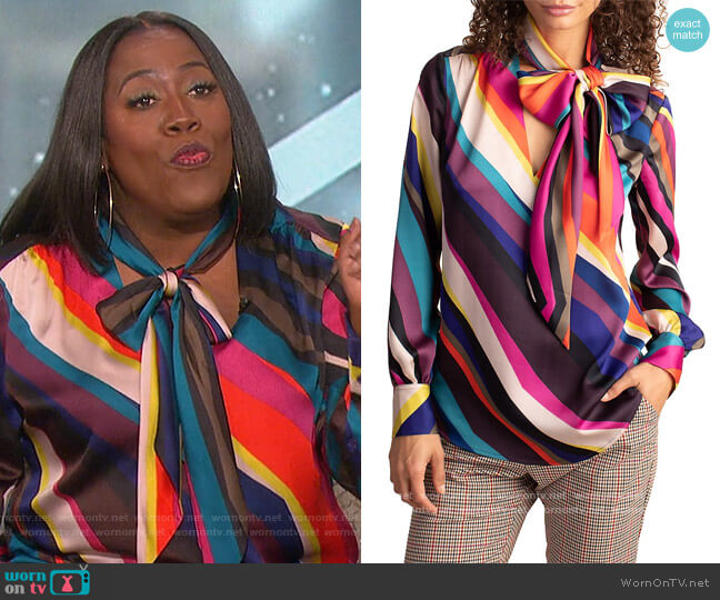 Demming Printed Blouse by Trina Turk worn by Sheryl Underwood  on The Talk