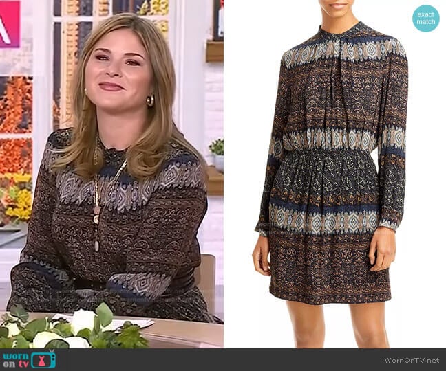 Santana Printed Dress by Vanessa Bruno worn by Jenna Bush Hager on Today