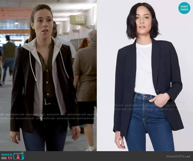 Veronica Beard Long and Lean Dickey Jacket worn by Kim Burgess (Marina Squerciati) on Chicago PD