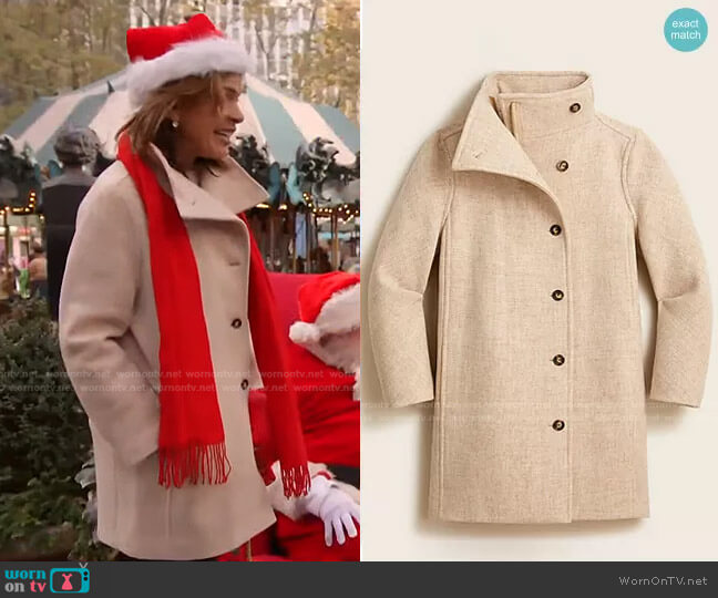 Villa coat in Hthr Sand by J. Crew worn by Hoda Kotb on Today