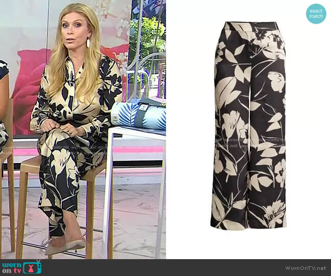 Milly Winter Floral Print Pants worn by Jill Martin on Today