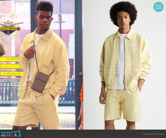 WornOnTV: Munchy’s yellow striped jacket and shorts on Side Hustle ...