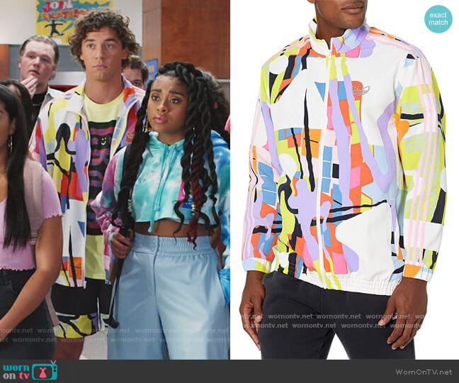 Love Unites Windbreaker by Adidas worn by Jamie Spano (Belmont Cameli) on Saved By The Bell