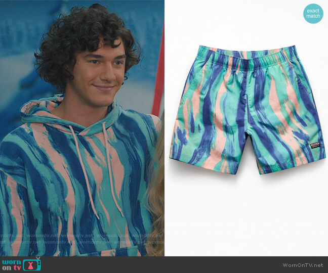 AOP Swim Trunks by Adidas worn by Jamie Spano (Belmont Cameli) on Saved By The Bell