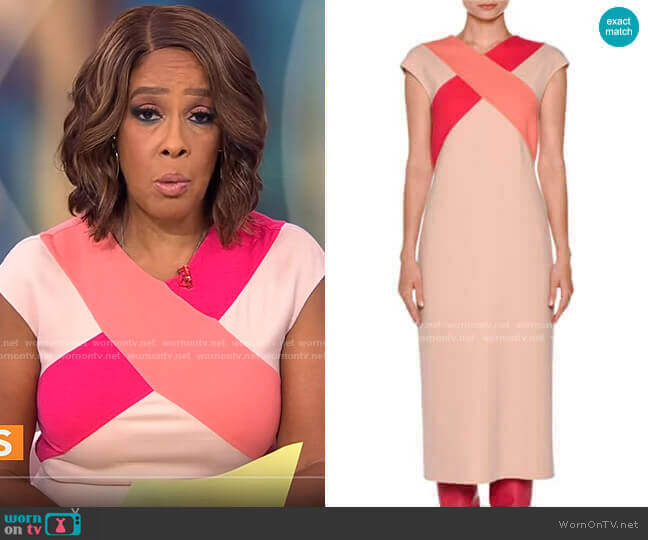 WornOnTV: Gayle King’s pink cross front dress on CBS Mornings | Gayle ...