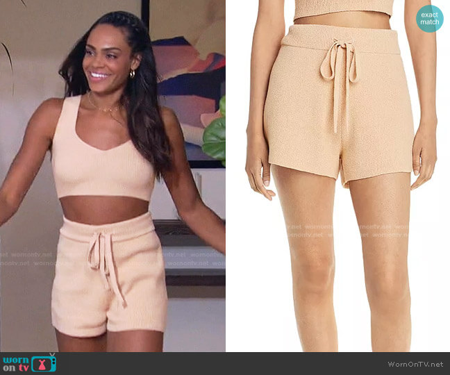 Billie Drawstring Shorts by A.L.C. worn by Michelle Young on The Bachelorette