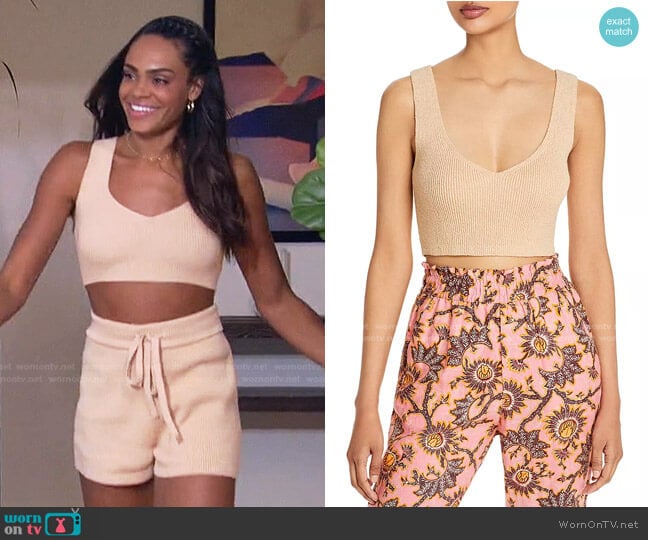 Greyson Ribbed Top by A.L.C. worn by Michelle Young on The Bachelorette