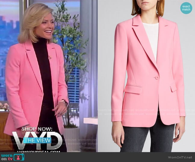 Macey Notched-Collar Fitted Blazer by Alice + Olivia worn by Sara Haines on The View