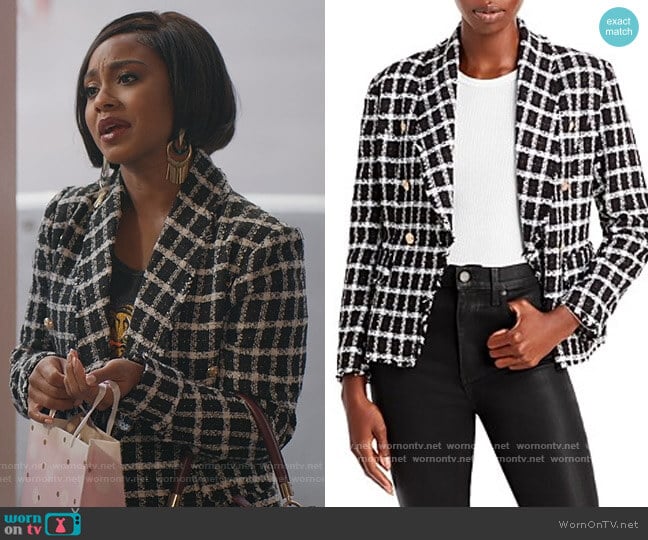 Open Front Cutaway Blazer by Aqua  worn by JoJo (Tetona Jackson) on Home Economics