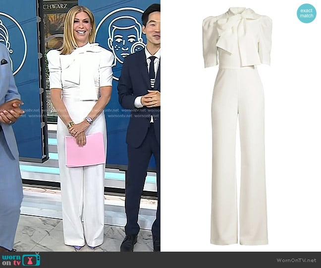 Ara Bow Puff-Sleeve Jumpsuit by Black Halo worn by Jill Martin on Today