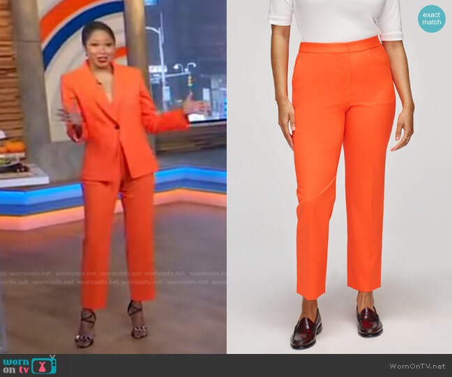 Tailored Trouser in Seasonless Wool by Argent worn by Alicia Quarles on Good Morning America