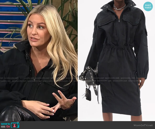 WornOnTV: Morgan's brown turtleneck sweater dress and boots on E! News  Daily Pop, Morgan Stewart