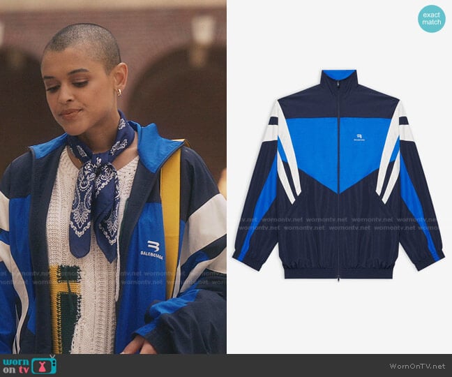 Oversized Track Jacket by Balenciaga worn by Julien Calloway (Jordan Alexander) on Gossip Girl