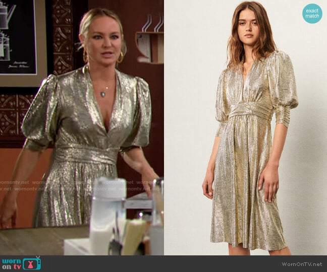 ba&sh Roza Dress worn by Sharon Newman (Sharon Case) on The Young and the Restless