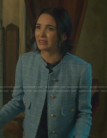 Bess's blue tweed jacket on Nancy Drew