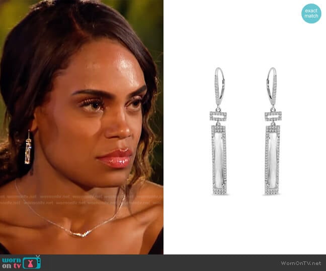 Dashing Diamonds Drop Earrings by Brevani worn by Michelle Young on The Bachelorette