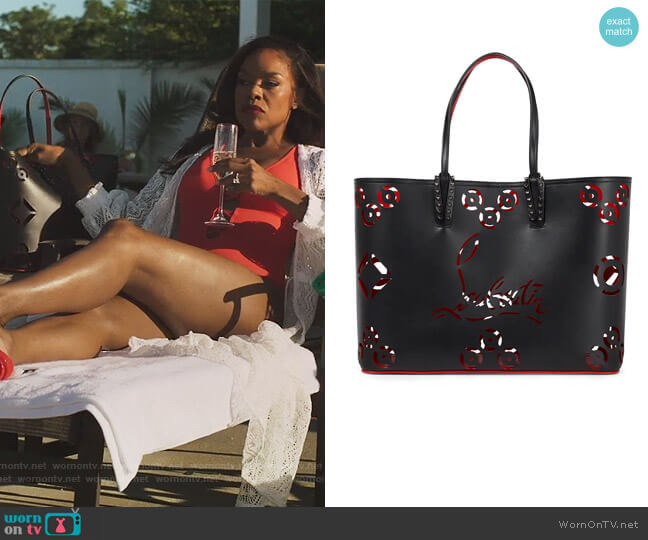 Cabata Large leather tote by Christian Louboutin worn by Leah Franklin-Dupont (Nadine Ellis) on Our Kind of People
