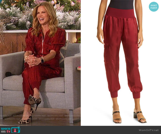 Tous Les Jour Giles Joggers by Cinq a Sept worn by Natalie Morales  on The Talk