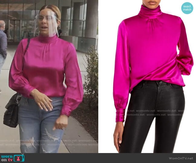 Jayla Silk Top by Cinq a Sept worn by Ashley Darby on The Real Housewives of Potomac