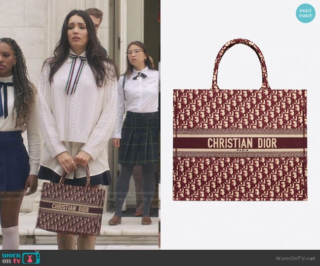 Book Tote Bag by Dior worn by Luna La (Zión Moreno) on Gossip Girl