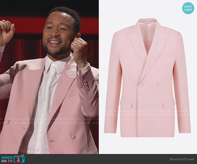 Double Breasted Jacket by Dior worn by John Legend on The Voice