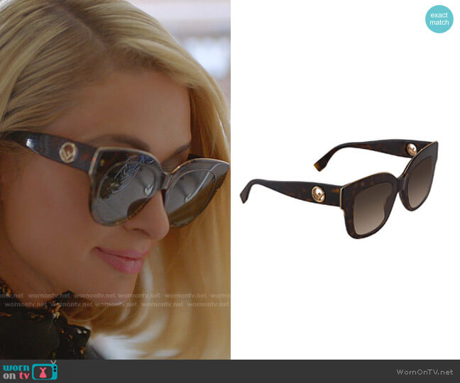 Gradient Cat Eye Ladies Sunglasses by Fendi worn by Paris Hilton  on Paris in Love