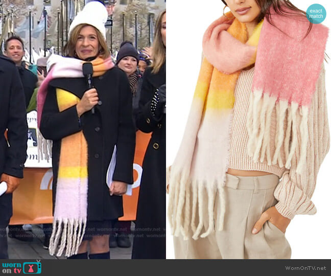 Kaleidoscope Colorblock Scarf by Free People worn by Hoda Kotb  on Today
