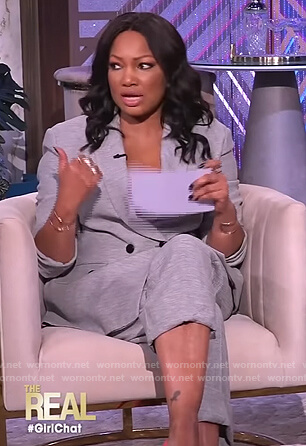 Garcelle’s gray blazer and pants on The Real