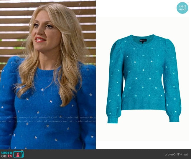 Generation Love Angelina Star Sweater worn by Gina Dabrowski (Annaleigh Ashford) on B Positive