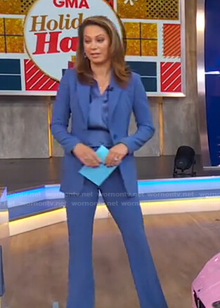 Ginger’s blue blazer and pants on Good Morning America