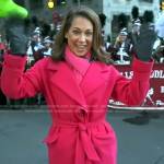 Ginger’s pink wrap coat on Good Morning America