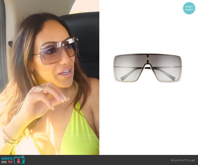 Shield Sunglasses by Givenchy worn by Melissa Gorga on The Real Housewives Ultimate Girls Trip