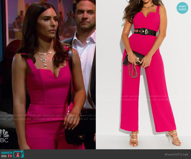 Mira Jumpsuit by Guess worn by Gabi Hernandez (Camila Banus) on Days of our Lives