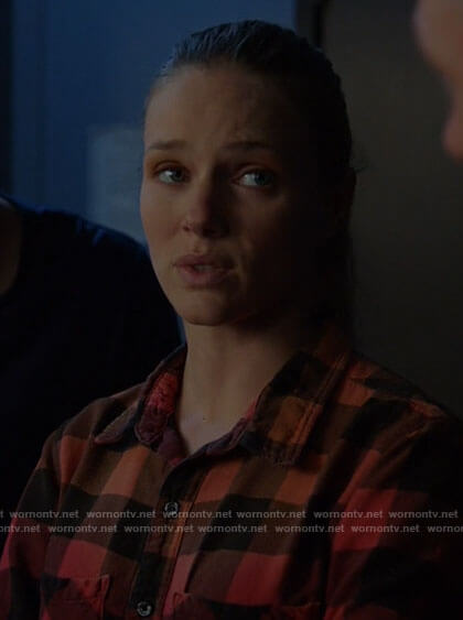 Hailey’s red checked shirt on Chicago PD