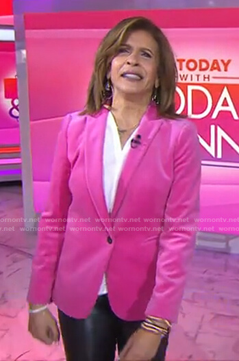 Hoda’s pink velvet blazer on Today