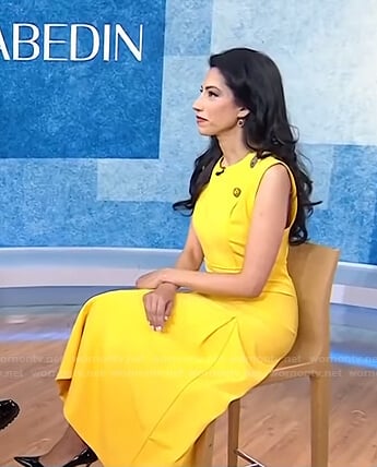 Huma Abedin’s yellow button detail dress on Today