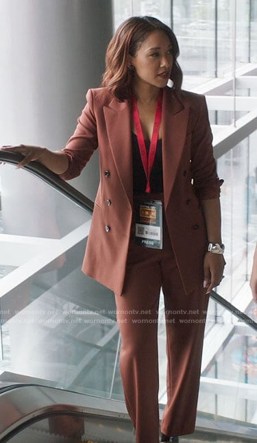 Iris’s brown suit on The Flash