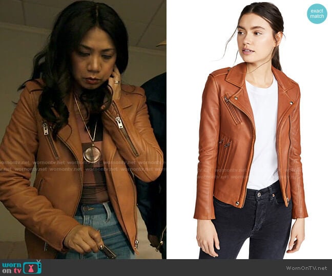 IRO Han Jacket worn by Melody Bayani (Liza Lapira) on The Equalizer