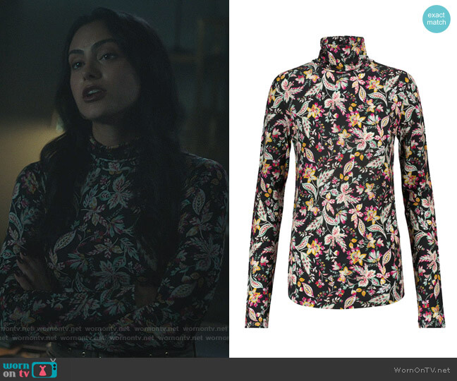 Jewel floral stretch-jersey top by Isabel Marant Etoile worn by Veronica Lodge (Camila Mendes) on Riverdale