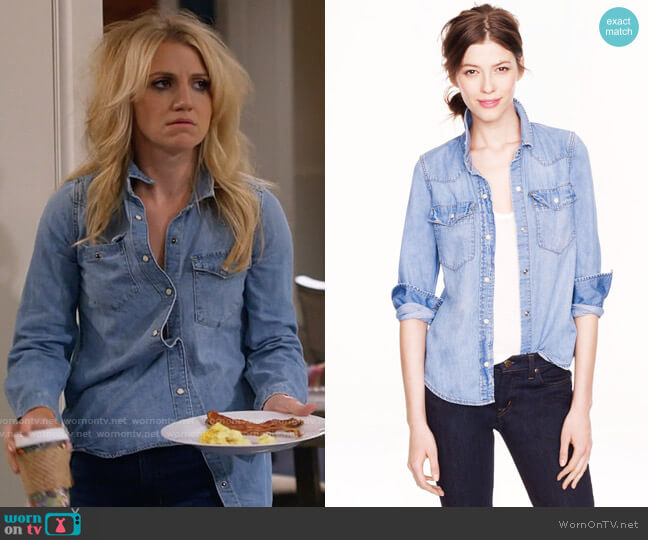 J. Crew Denim Western Shirt worn by Gina Dabrowski (Annaleigh Ashford) on B Positive