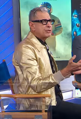 Jeff Goldblum’s metallic bomber jacket on Good Morning America