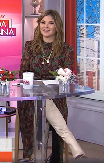 Jenna’s brown and green floral dress on Today